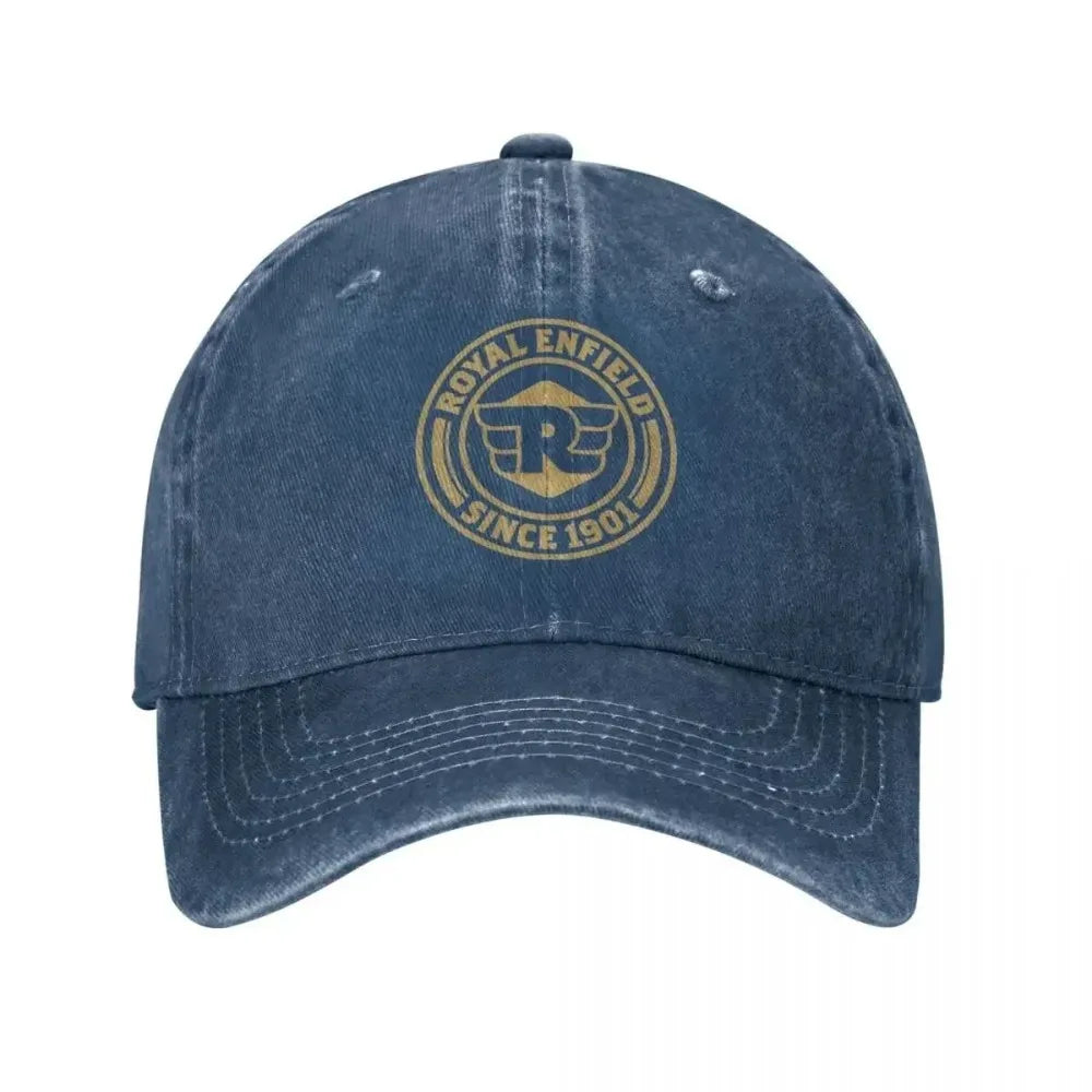 Royal Enfields Since 1901 Unisex Baseball Cap Motorcycle Distressed Washed Caps Hat Vintage Outdoor Workouts Sun Cap